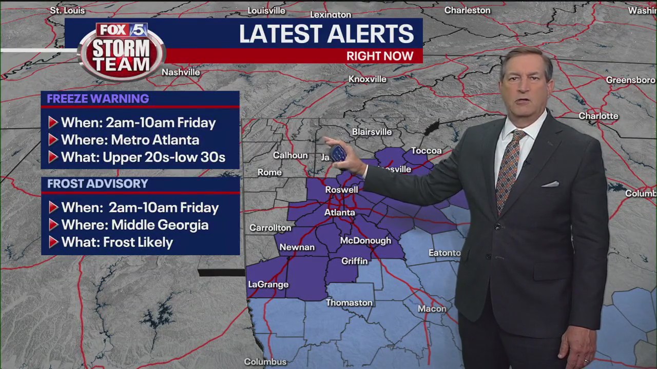 Freeze Warning for metro Atlanta | FOX 5 Atlanta