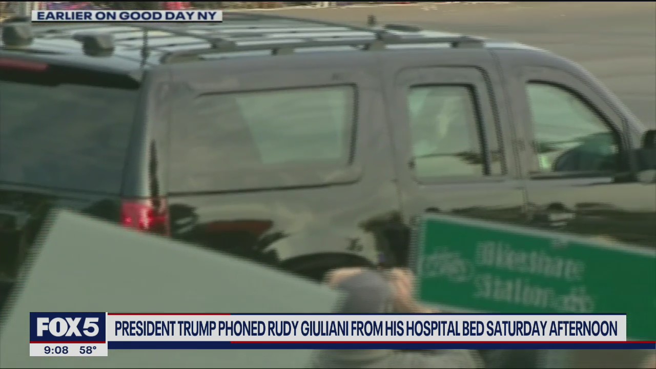 Giuliani defends Trump ride outside hospital