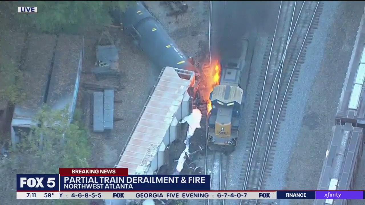 Train derailment and fire in Atlanta | FOX 5 Atlanta