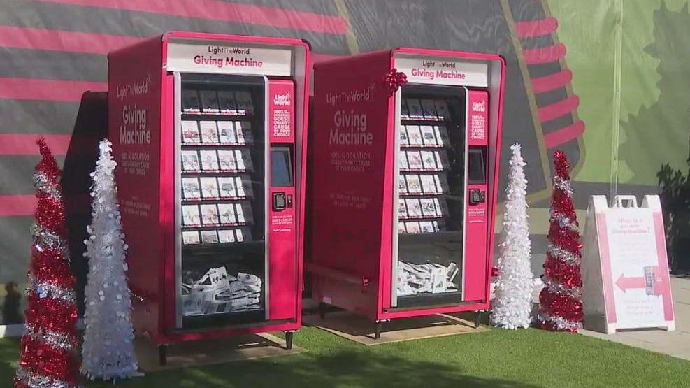 Fox Machine Images Charity vending machines set up in Midtown | FOX 5 Atlanta