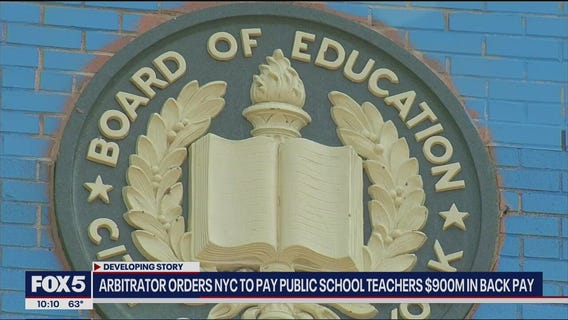 NYC ordered to pay teachers $900M in back pay