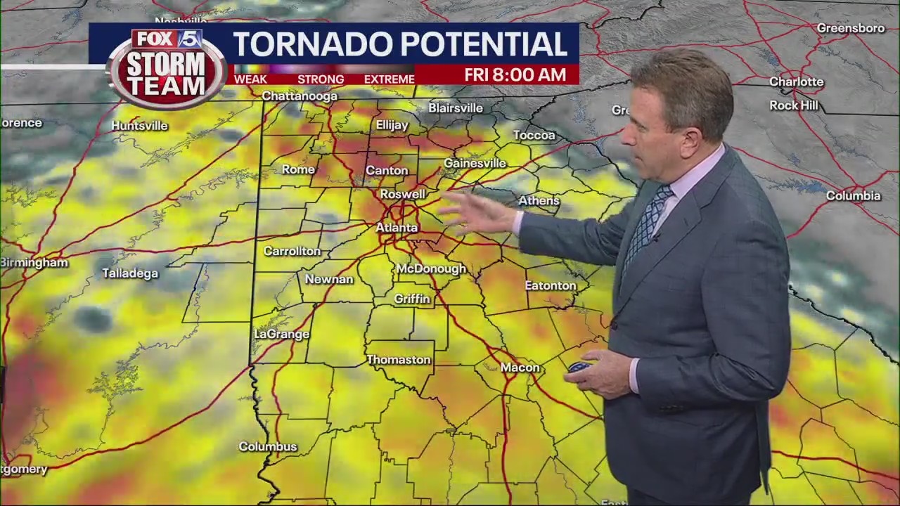 Tornado threat in Atlanta on Friday | FOX 5 Atlanta