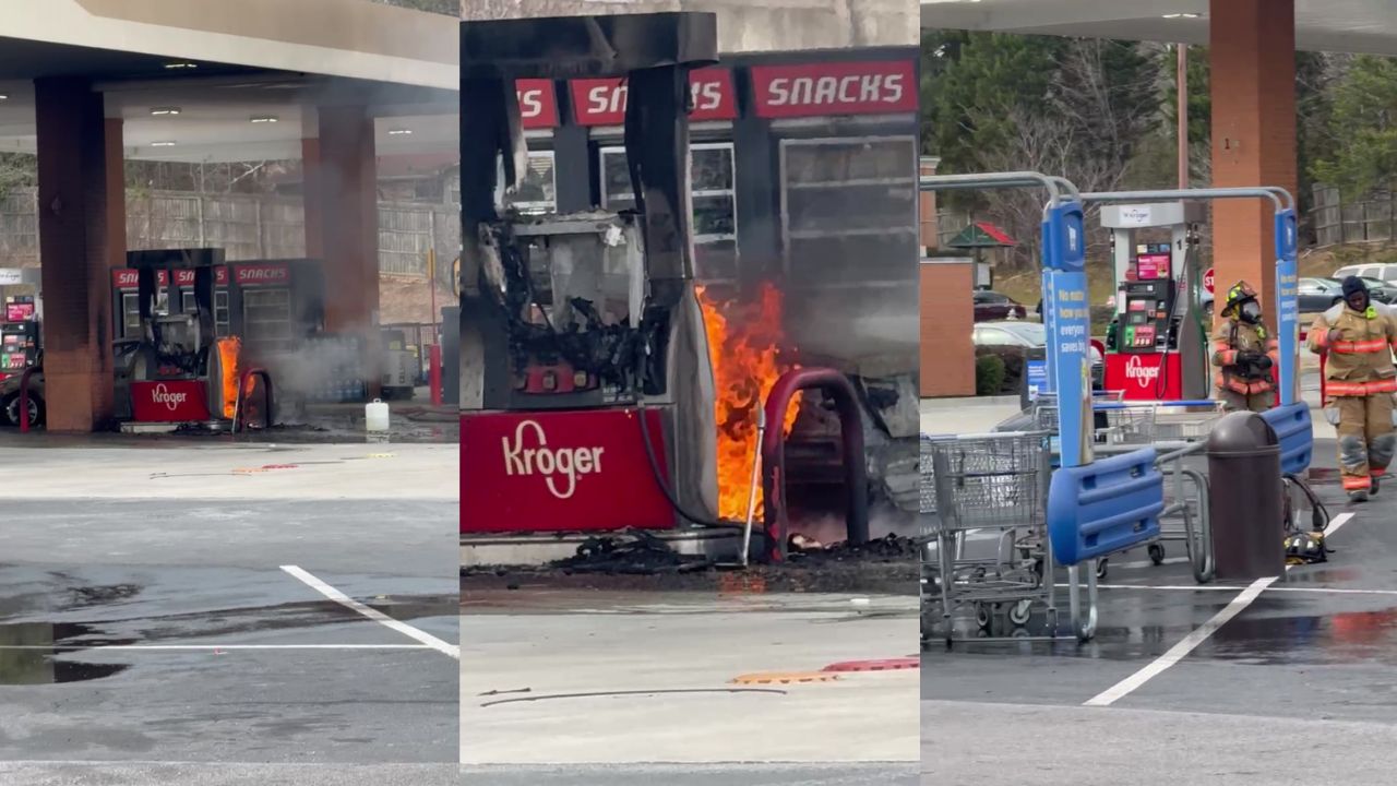 Gas station fire at Clayton County Kroger | FOX 5 Atlanta