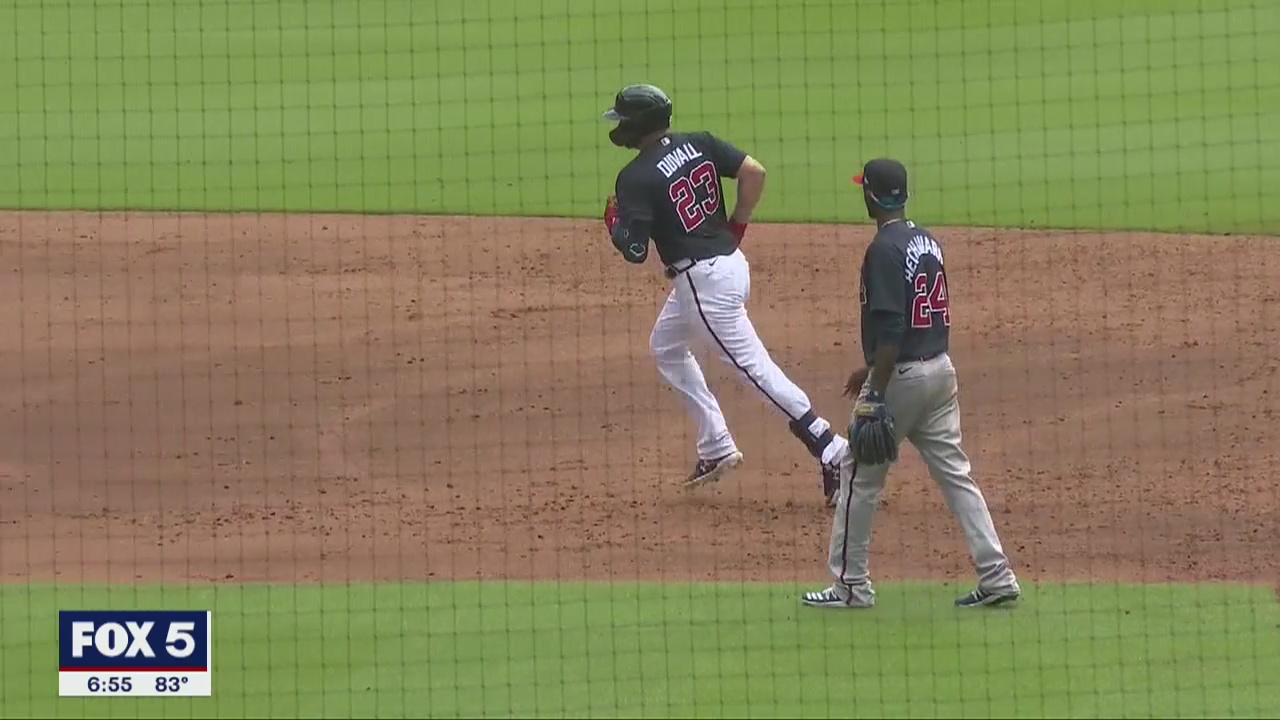 Braves hold first controlled scrimmage