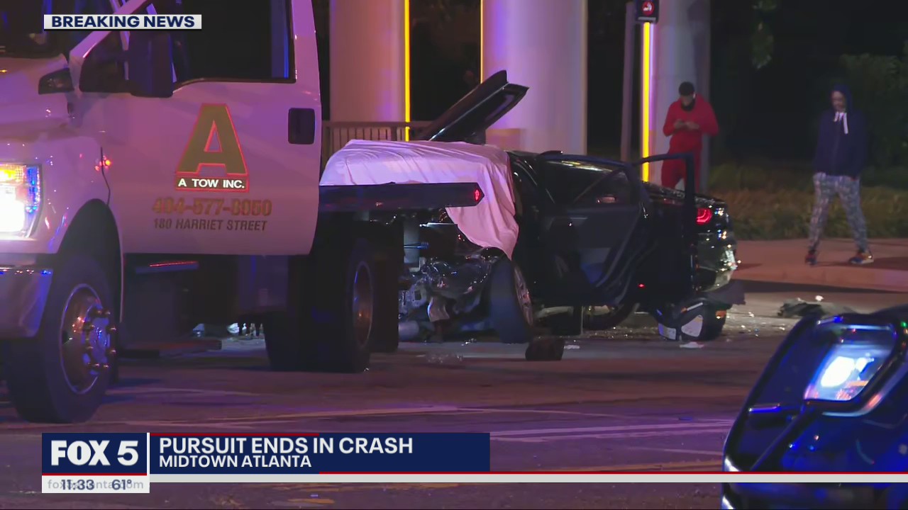 Pursuit ends in crash | FOX 5 Atlanta