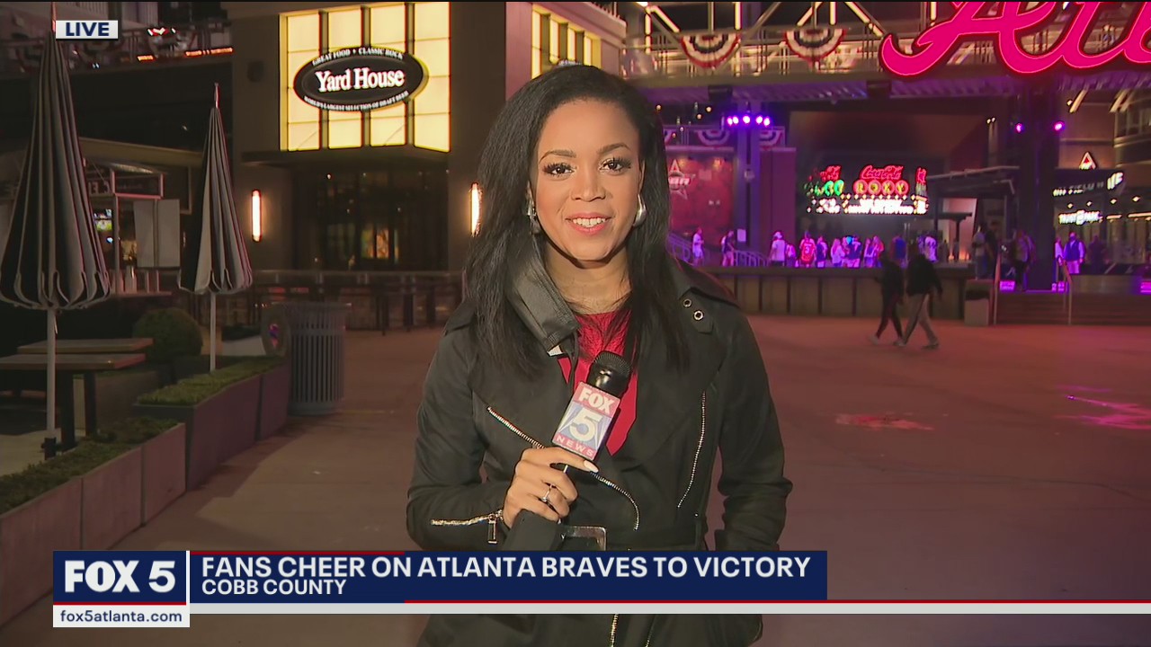 Excited fans at Truist Park