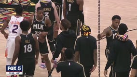 Hawks pull away late to rout top-seeded Suns, 135-103