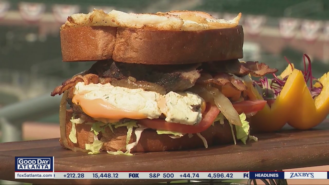 Burgers with Buck tries out Truist Park's Southern Cycle Burger