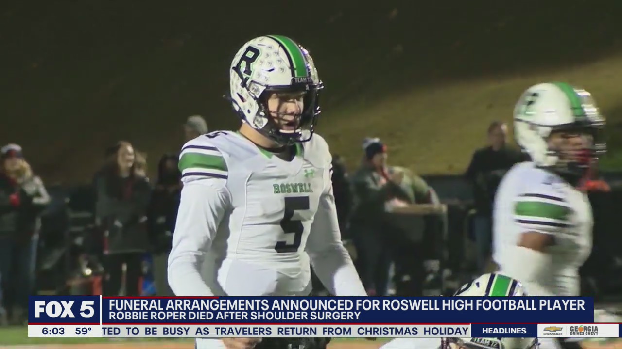 Funeral arrangements for Roswell High quarterback Robbie Roper | FOX 5 ...