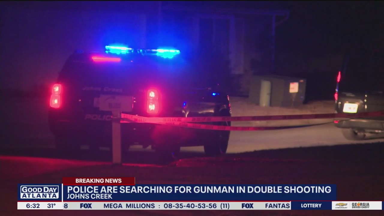 Police searching for suspect in Johns Creek double shooting | FOX 5 Atlanta