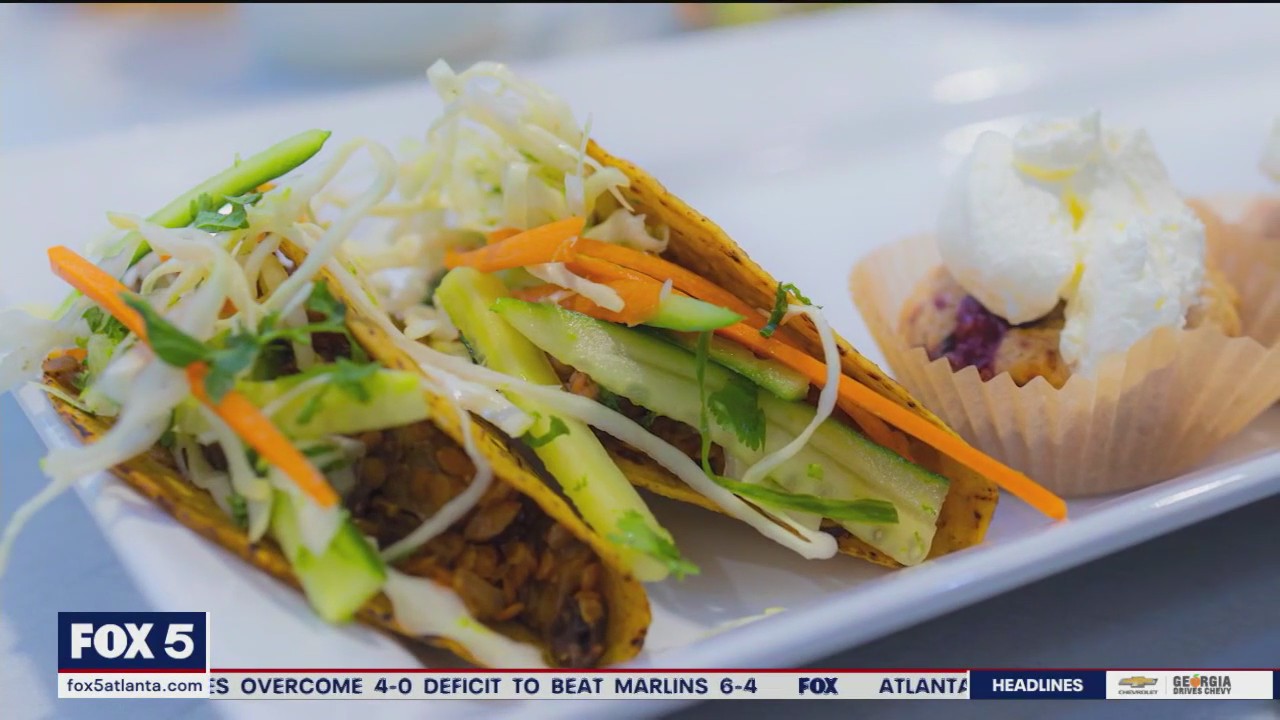 Cancer patient learning healthy cooking