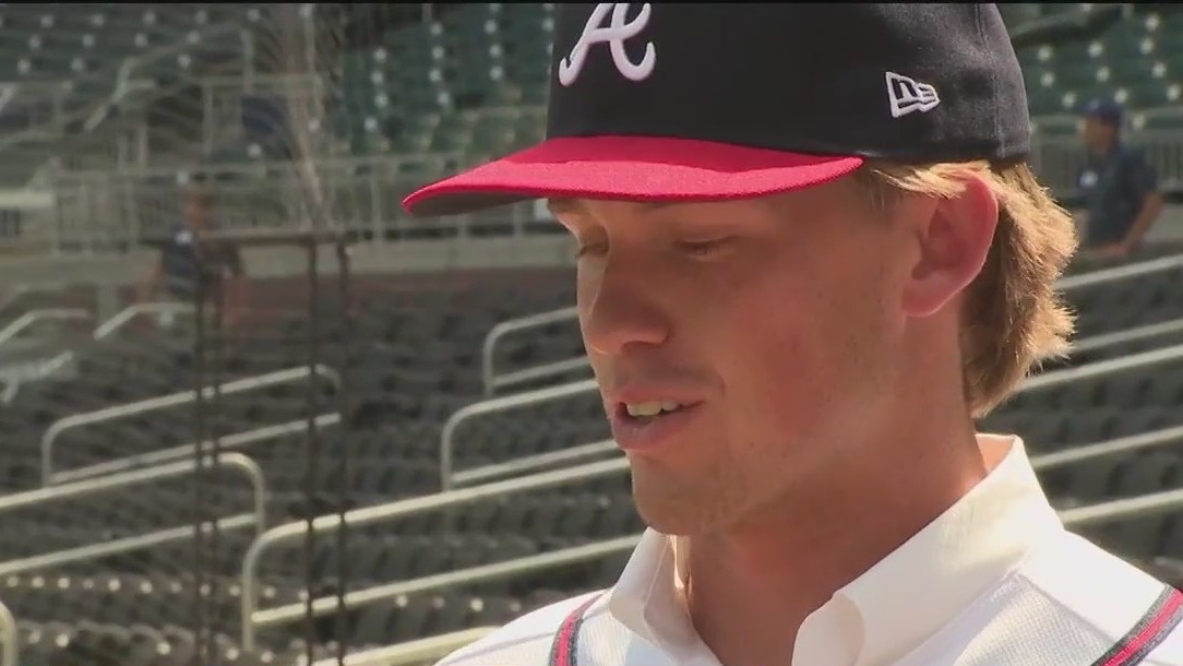 Hurston Waldrep attends Braves game