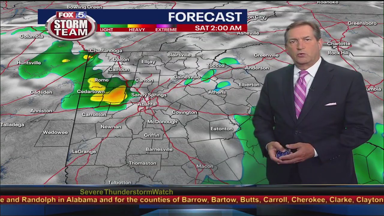 Friday evening forecaset