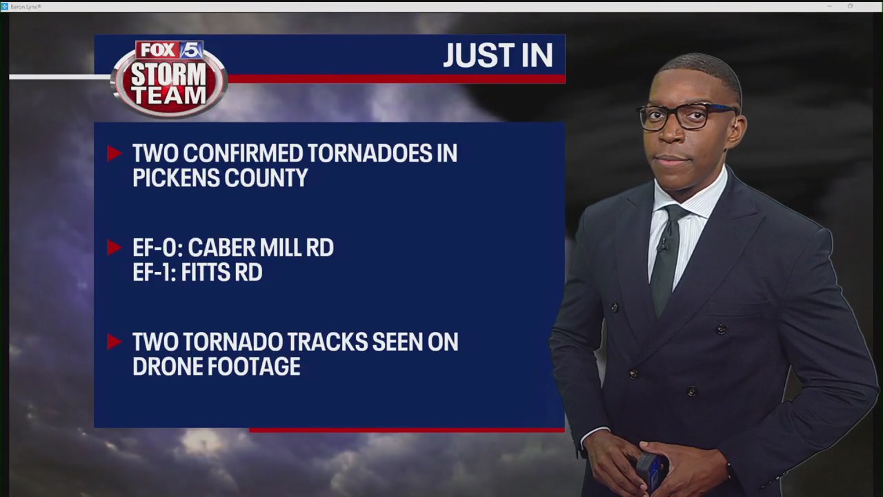 2 tornadoes touch down in Pickens County