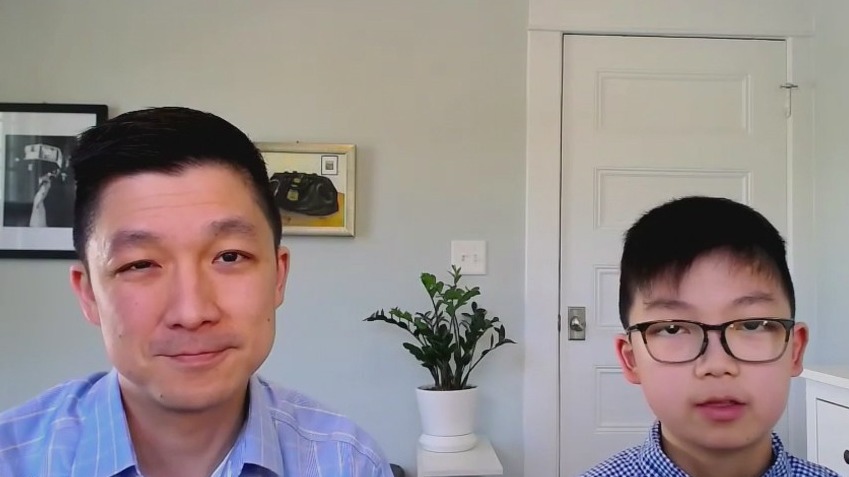 Boy participates in vaccine trial