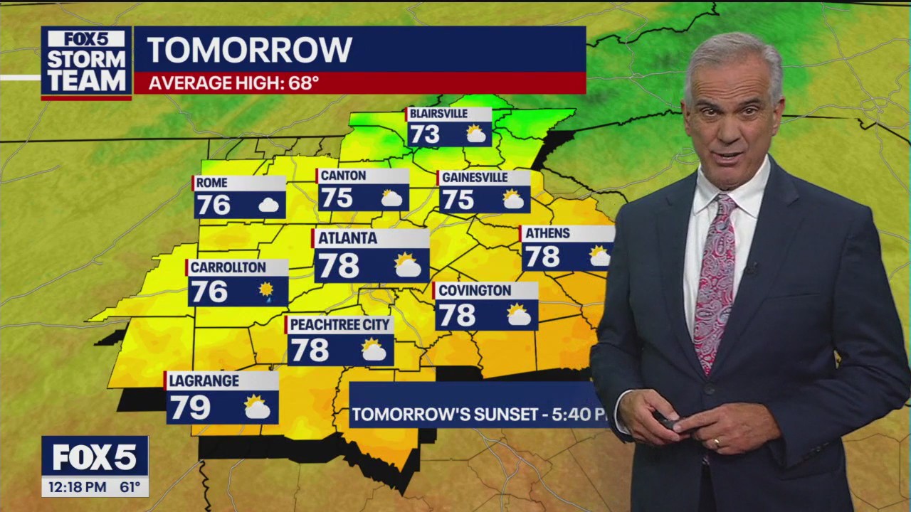Monday midday weather forecast