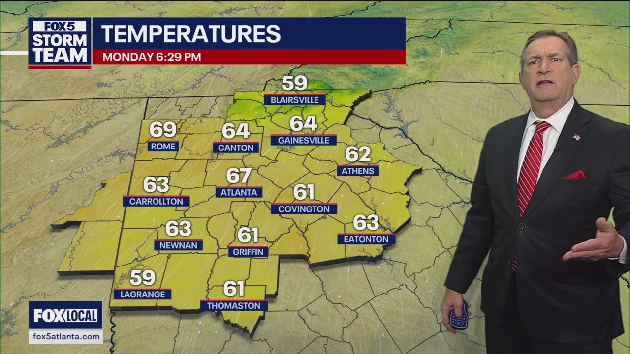 Monday evening forecast