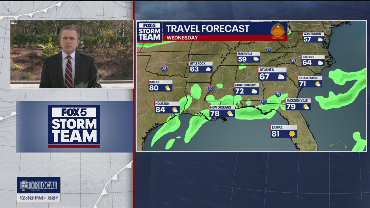 Monday midday weather forecast