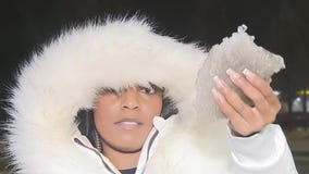 Thick ice forming on Georgia roads