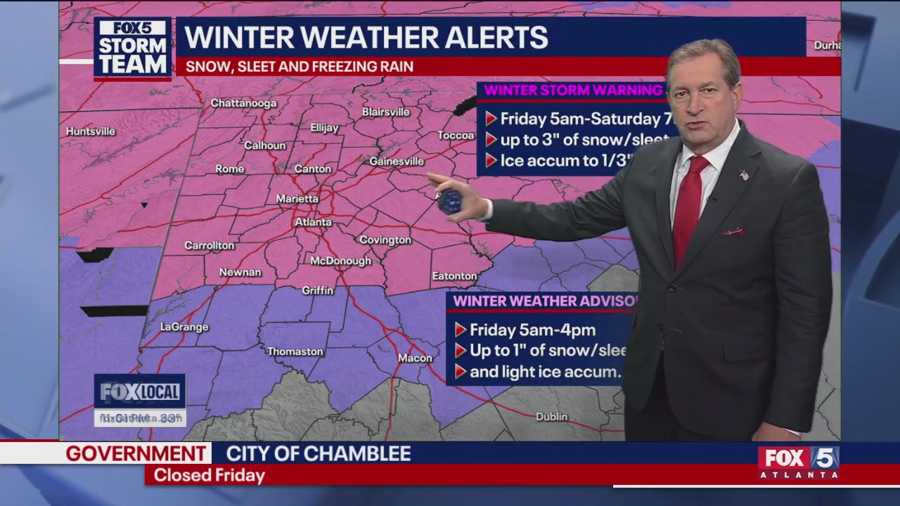 Winter Storm Warning begins at 5 a.m.