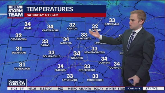 Saturday 5 a.m. weather forecast update