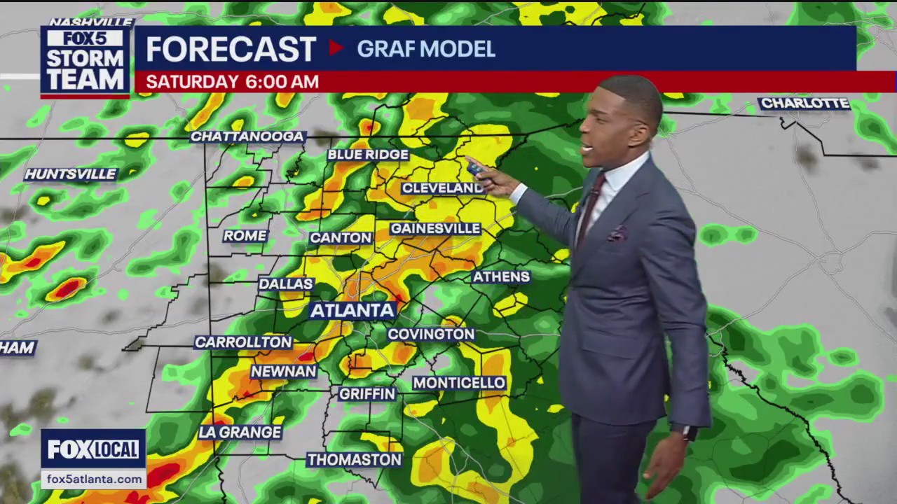 Rainy weekend for metro Atlanta