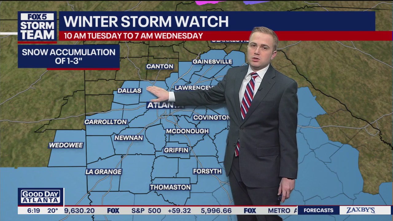 Monday morning weather forecast