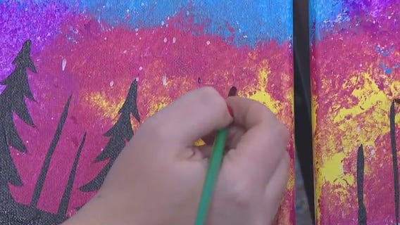 Making a masterpiece at Muse Paintbar