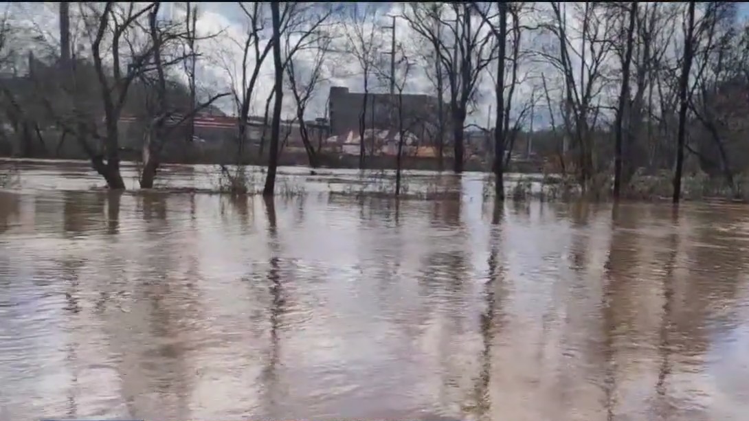 Rivers overflow banks in Georgia after heavy rains