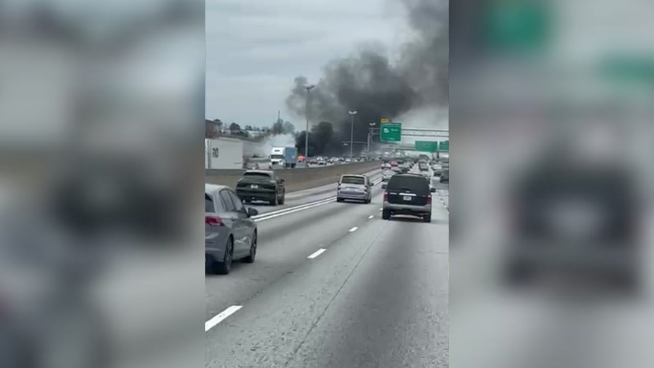 Car on fire on I-85 in Gwinnett County | FOX 5 Atlanta