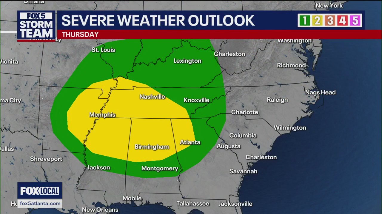Stormy Thursday evening in the forecast