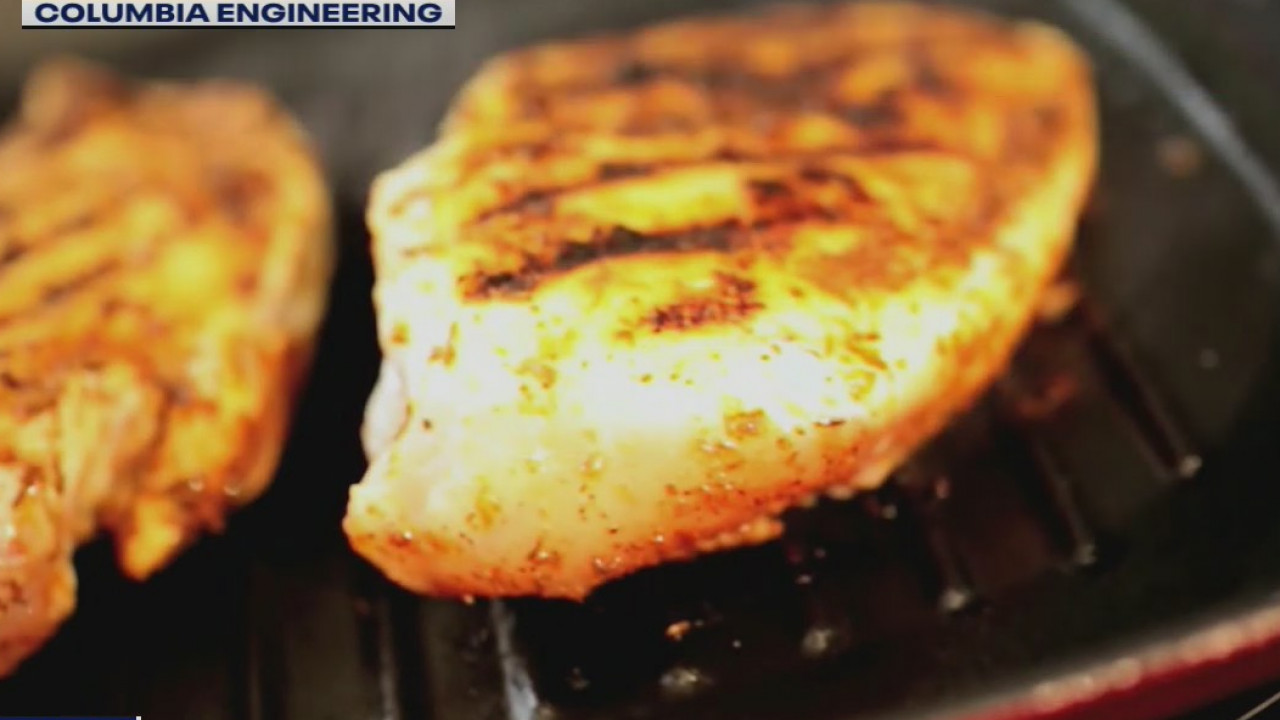 Laser cooked chicken