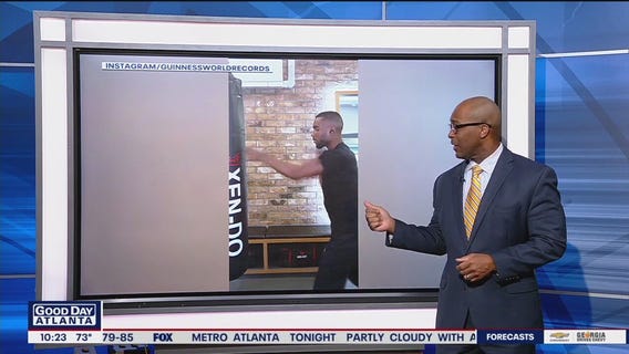 Man breaks punching world record