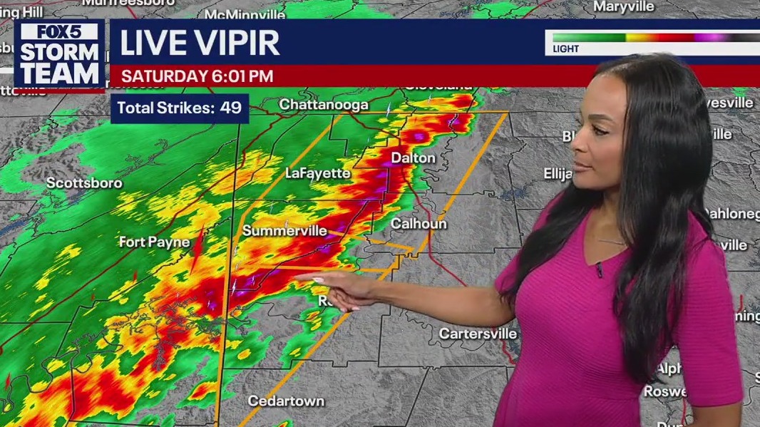 Severe thunderstorm warnings issued across Georgia