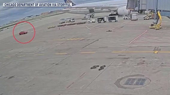 Delivery driver ends up on airport tarmac