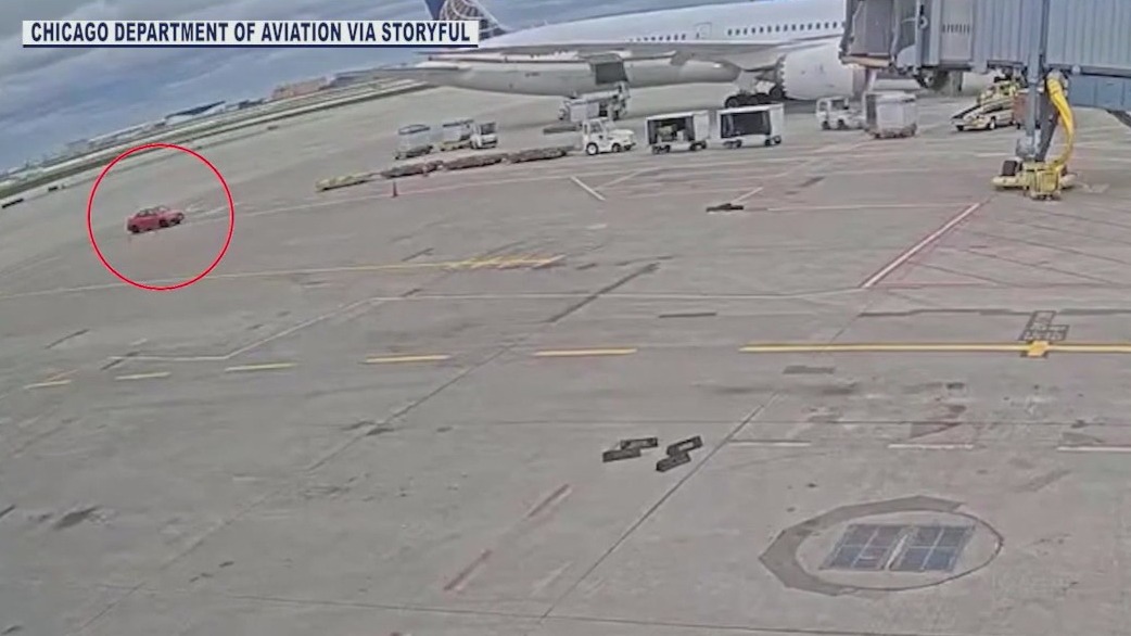 Delivery driver ends up on airport tarmac