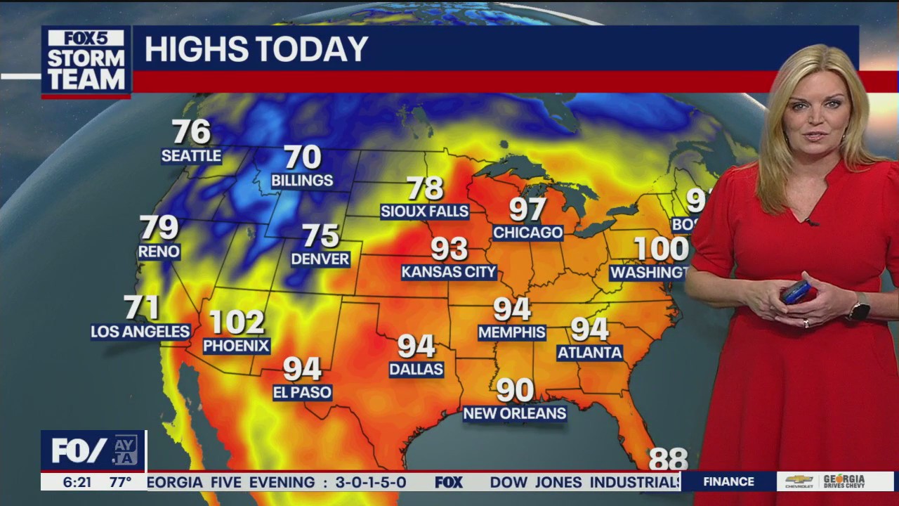 Monday morning weather forecast