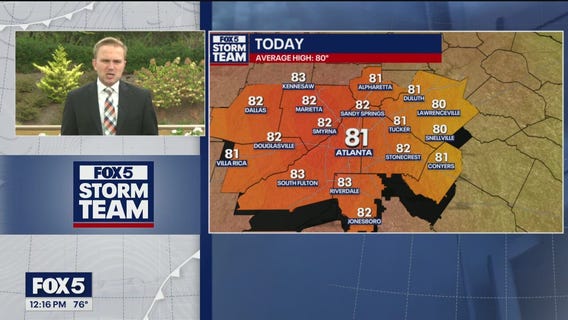 Monday midday weather forecast