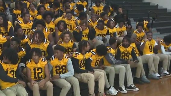 Pep rally at Lithonia High School