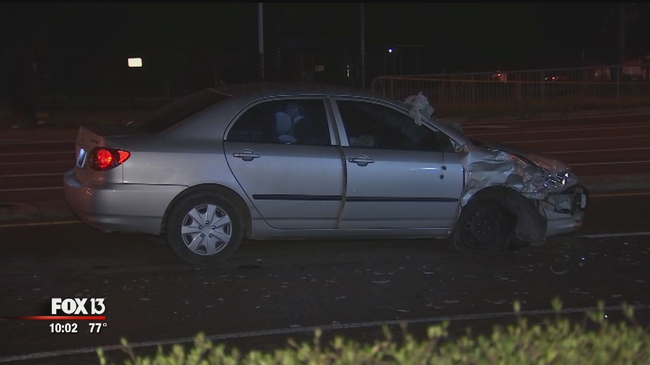 Police chase ends with crash in east Tampa | FOX 13 Tampa Bay