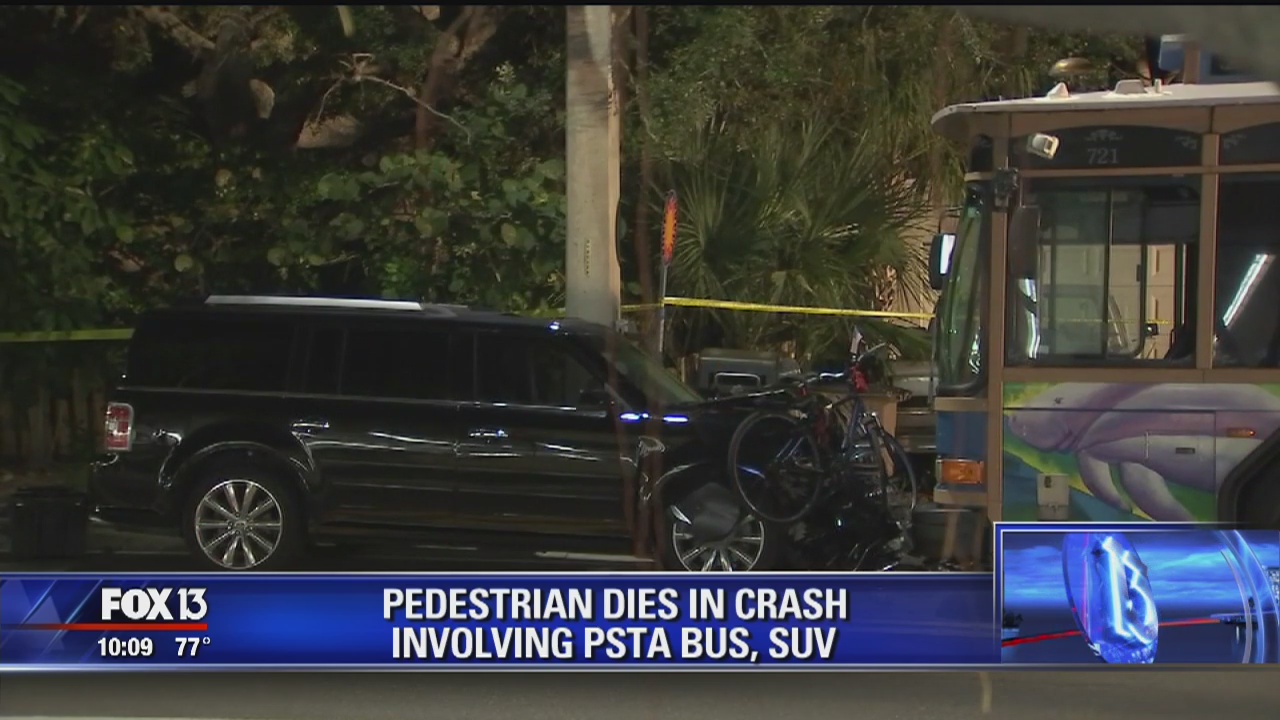 Pedestrian killed in crash involving bus | FOX 13 Tampa Bay