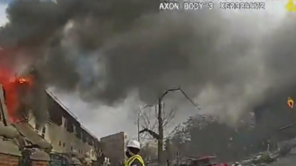 Cop describes body cam explosion video