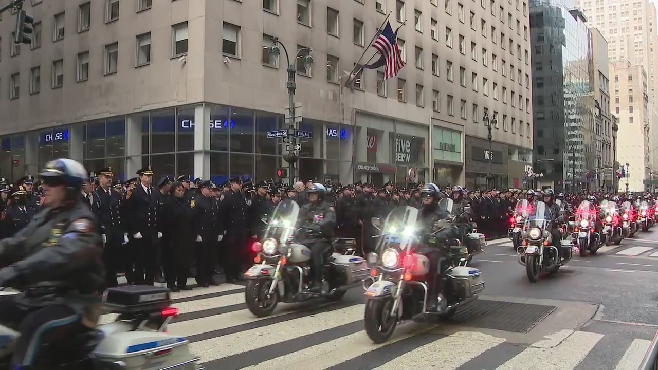 Funeral procession for Det. Wilbert Mora