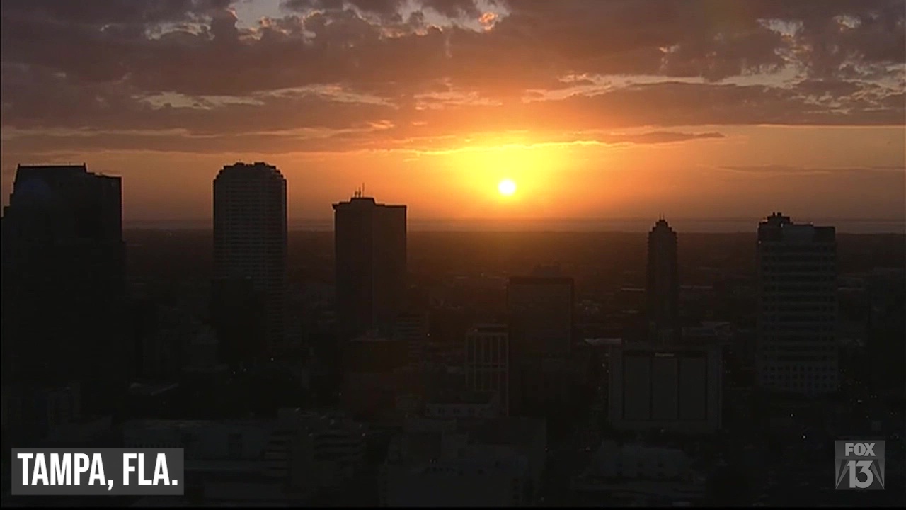 SkyFOX's view of Tuesday evening's sunset