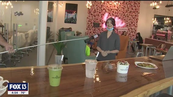 Inside this coffee shop, it's 'Raining Berries'