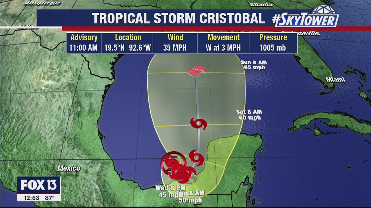 Today's tropical weather forecast
