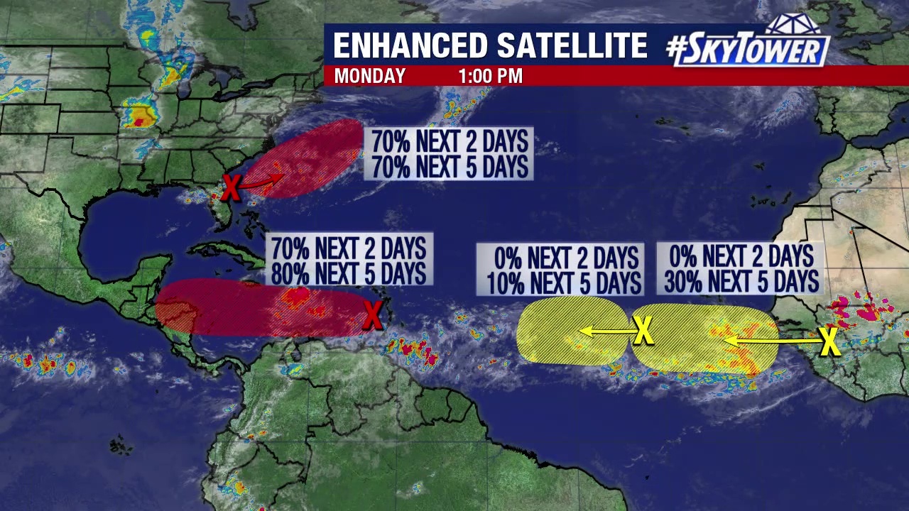 Today's tropical weather forecast
