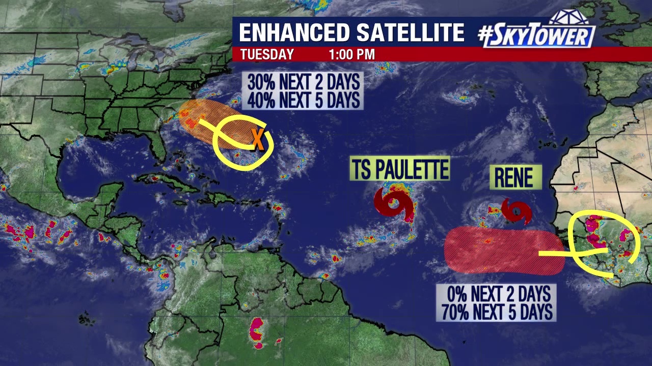 Today's tropical weather forecast