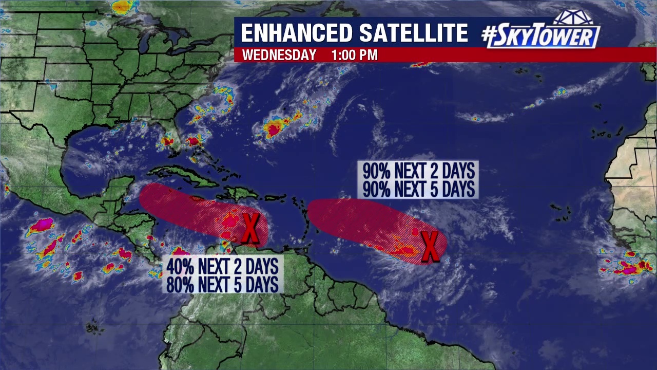 Today's tropical weather forecast