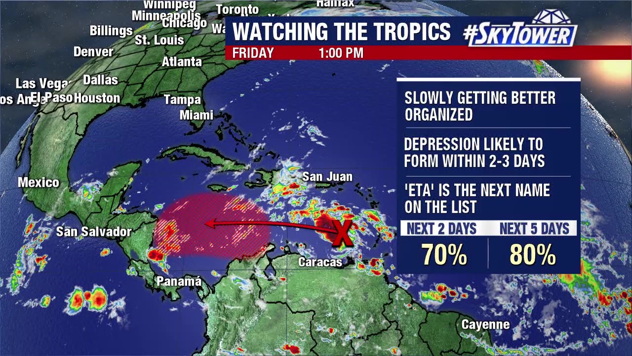 Today's tropical weather forecast